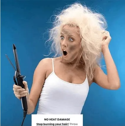 Heat-free curling iron close-up