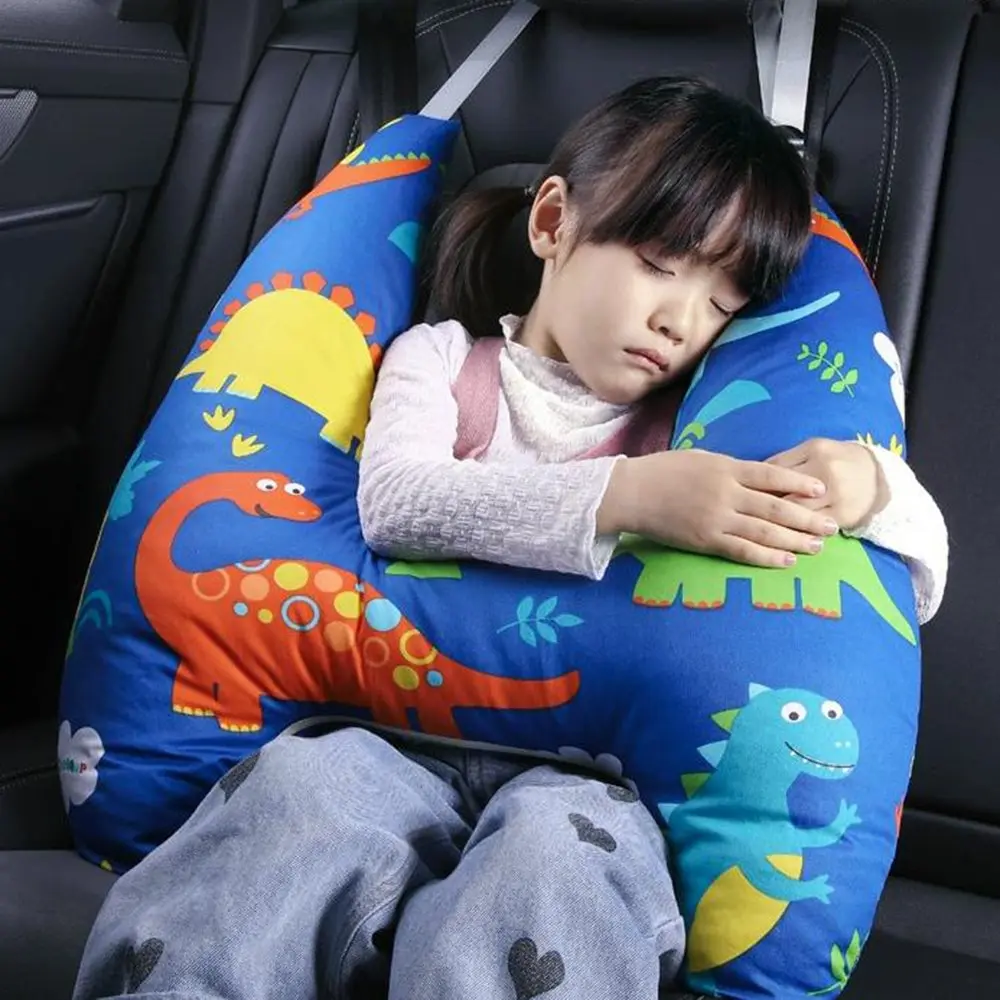 Child using travel pillow